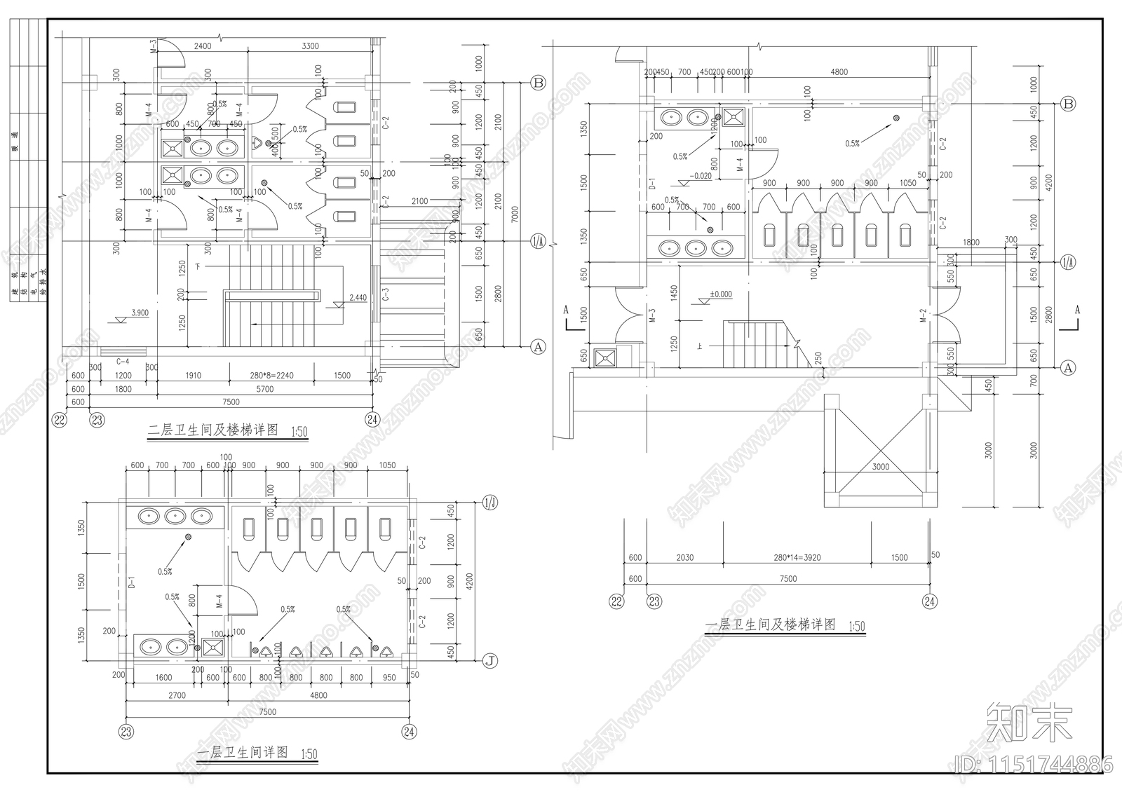 158M厂房建筑cad施工图下载【ID:1151744886】