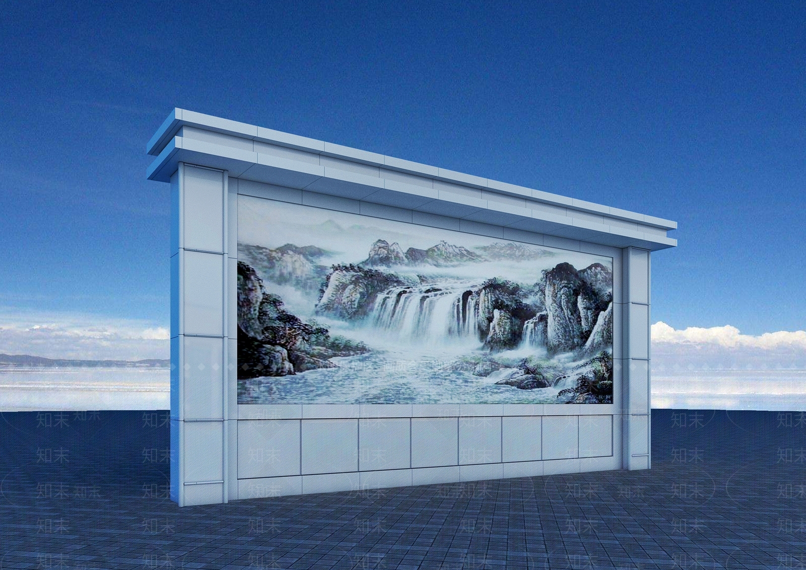 现代照壁3D模型下载【ID:1151745035】