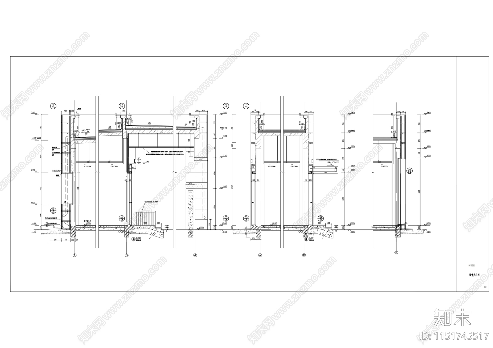 厂房门卫室建筑cad施工图下载【ID:1151745517】