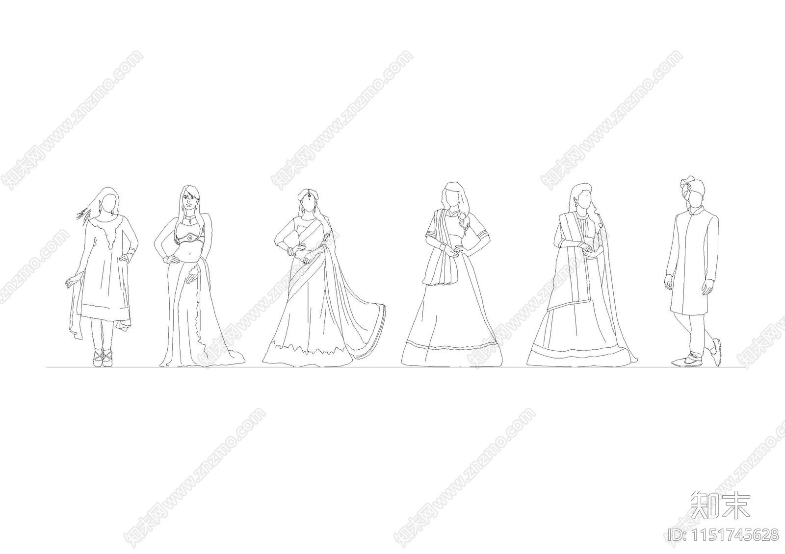 特色人物印度人物cad施工图下载【ID:1151745628】