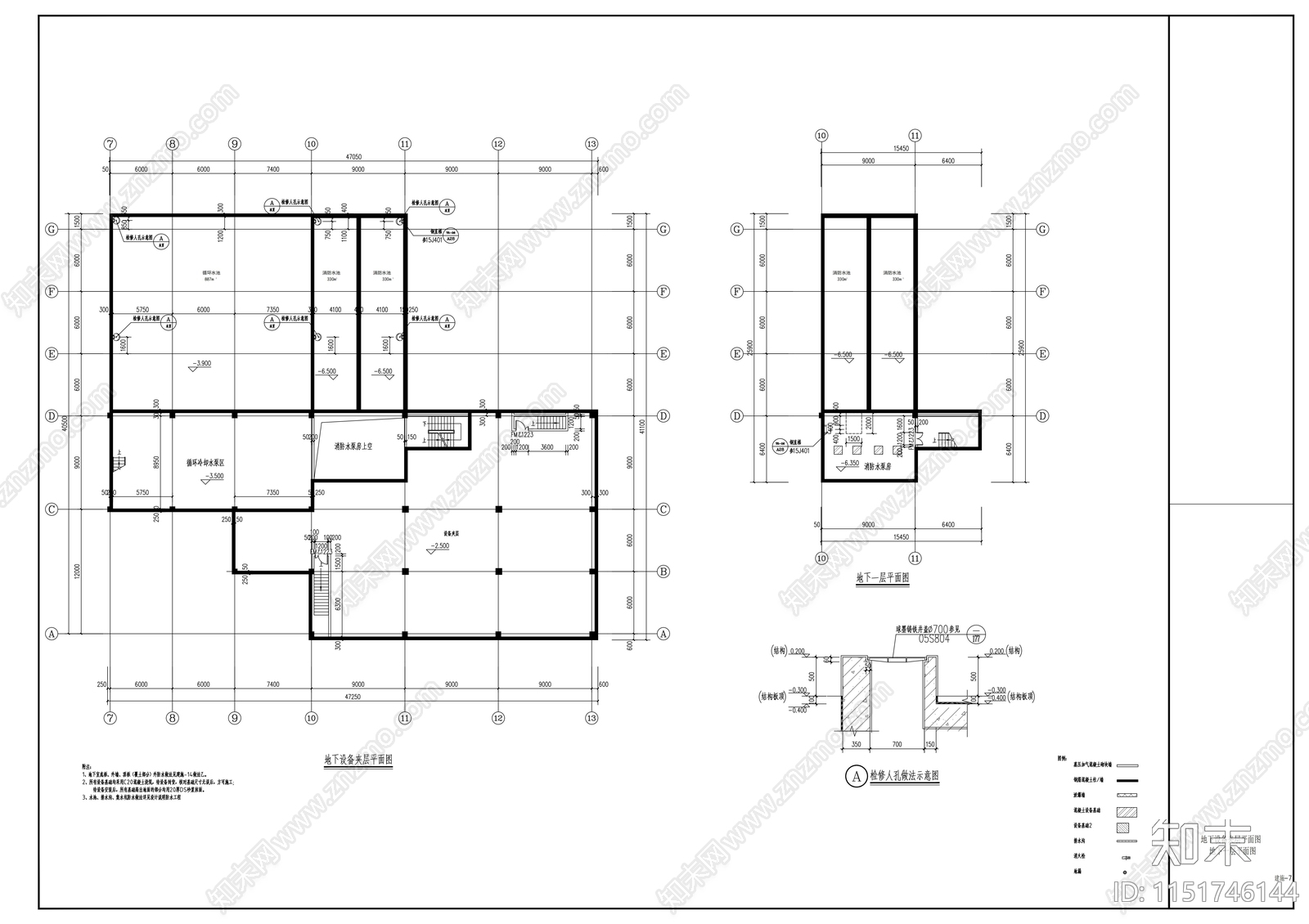 工业动力站建筑cad施工图下载【ID:1151746144】