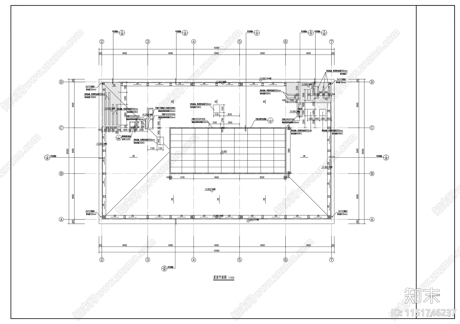 工业园区办公cad施工图下载【ID:1151746237】