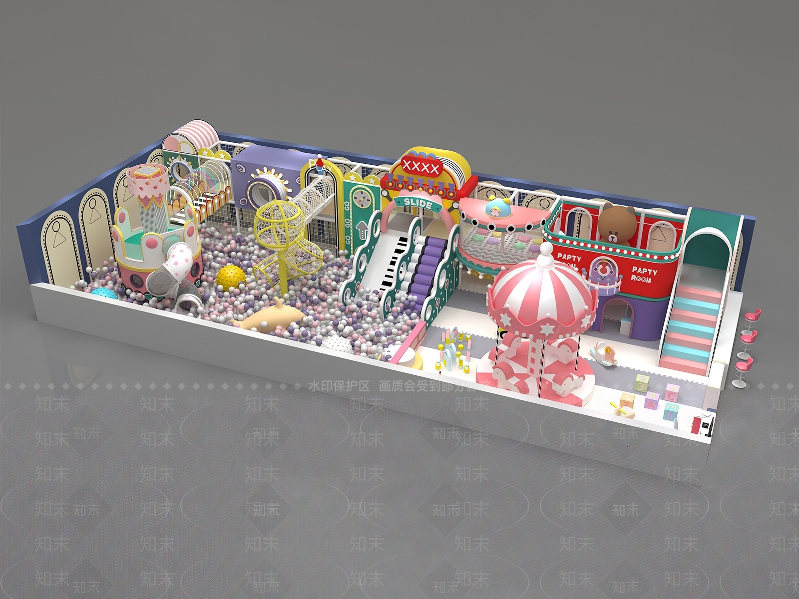 现代游乐设备3D模型下载【ID:1151749699】