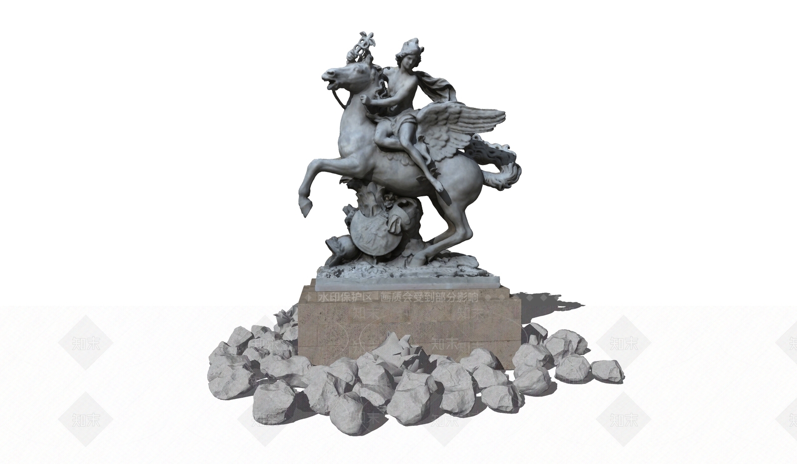 欧式人物雕塑小品SU模型下载【ID:1151750737】