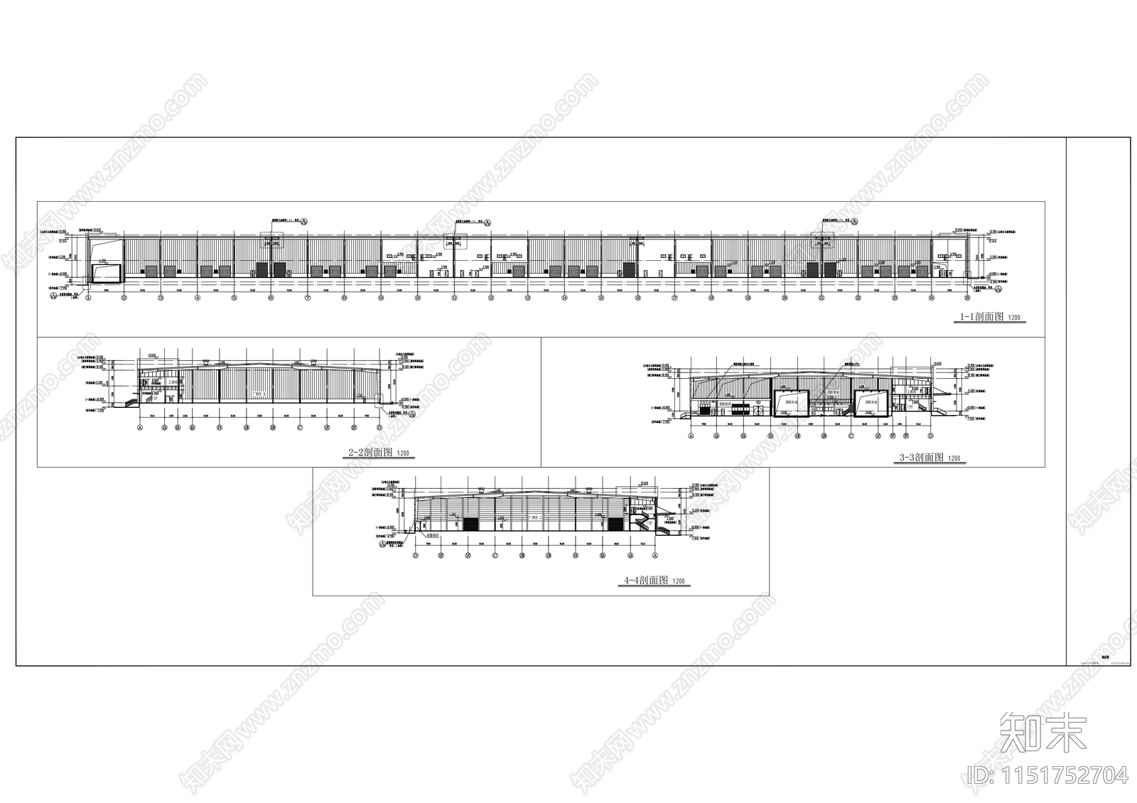 高新技术开发区物流中心建筑cad施工图下载【ID:1151752704】