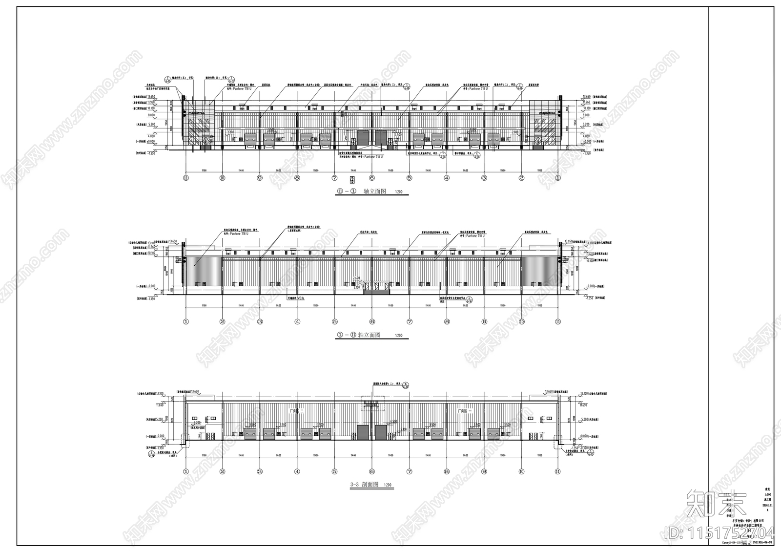 高新技术开发区物流中心建筑cad施工图下载【ID:1151752704】