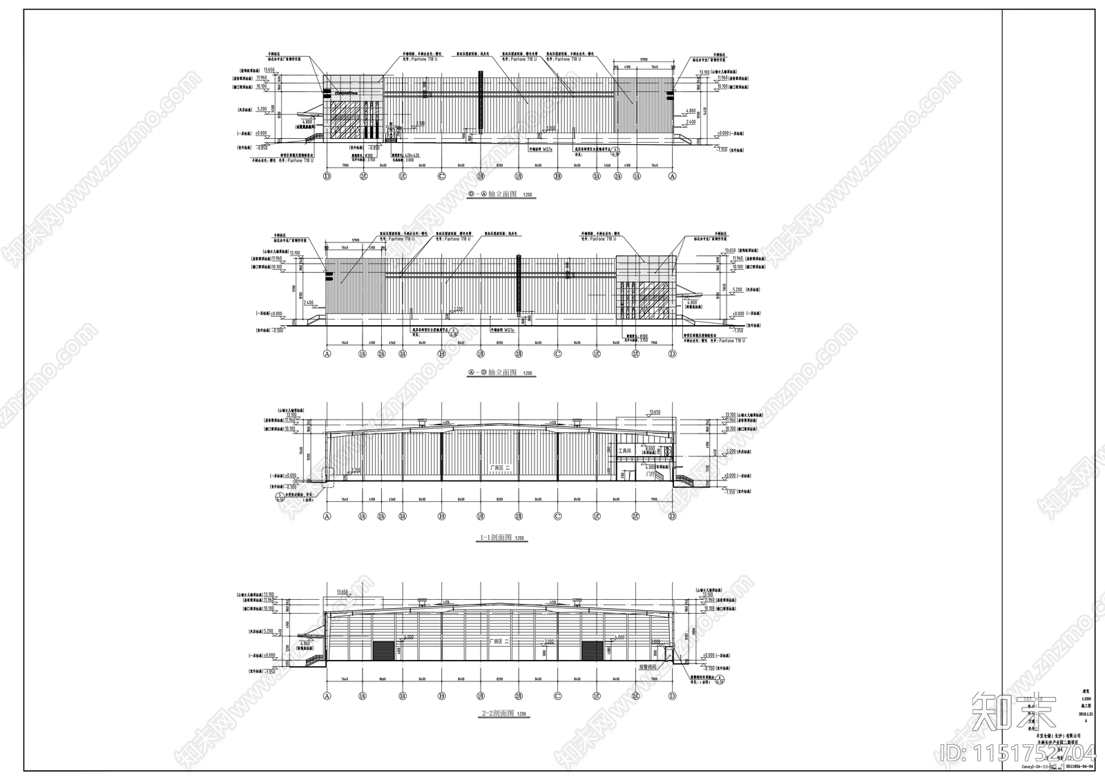 高新技术开发区物流中心建筑cad施工图下载【ID:1151752704】