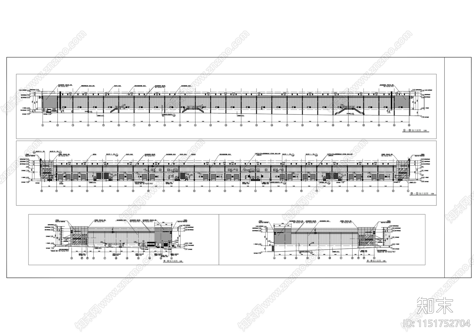 高新技术开发区物流中心建筑cad施工图下载【ID:1151752704】