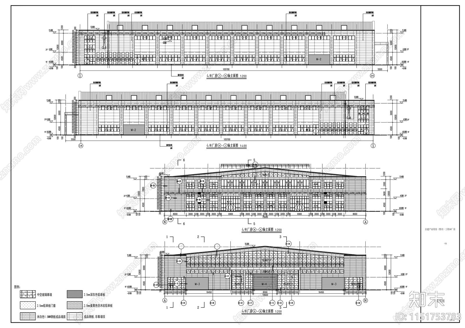 某产业园建筑cad施工图下载【ID:1151753783】