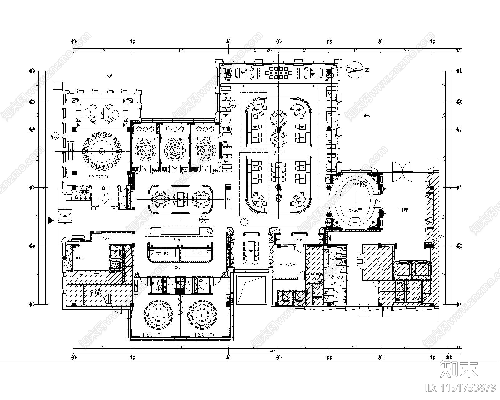 特色餐厅施工图cad施工图下载【ID:1151753879】