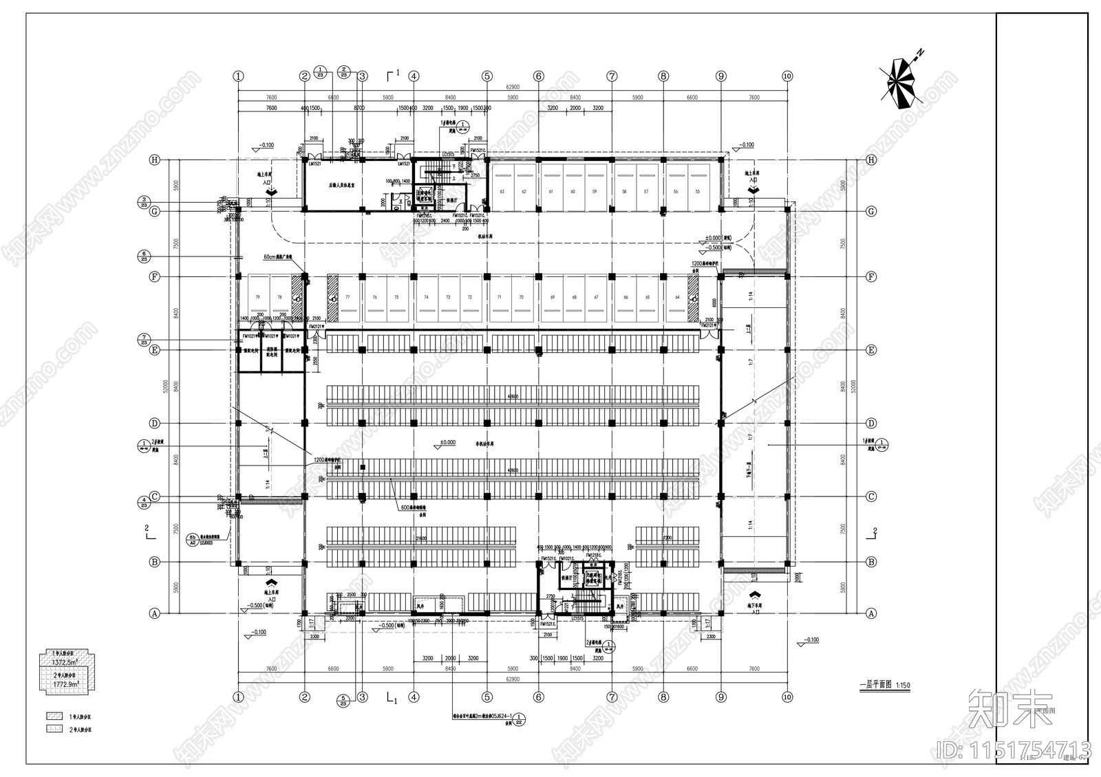 停车楼建筑施工图下载【ID:1151754713】