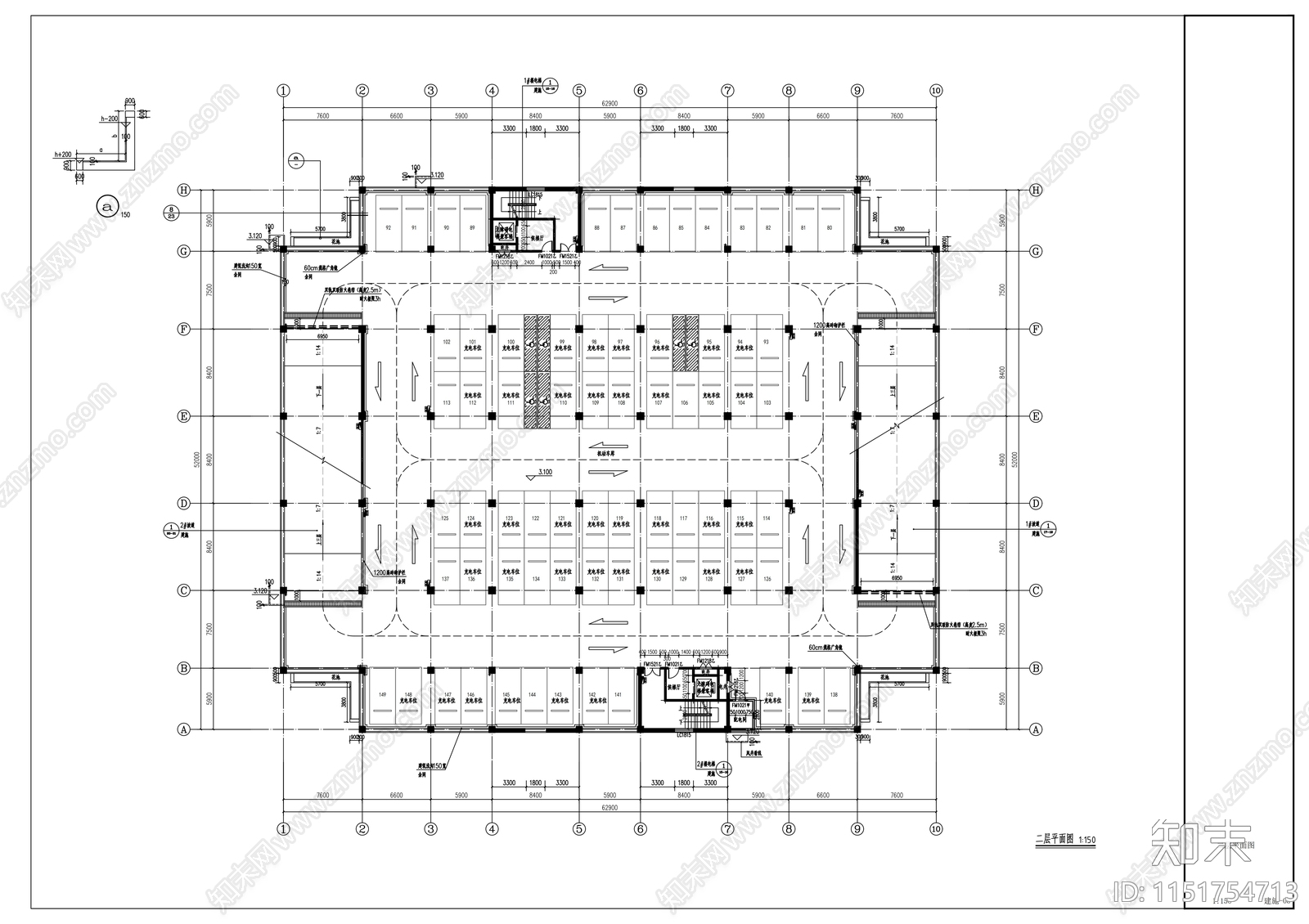 停车楼建筑施工图下载【ID:1151754713】