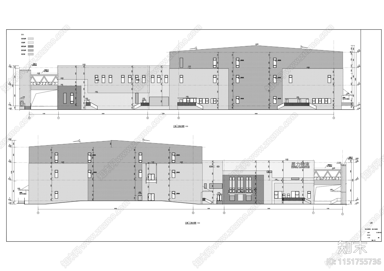 现代化物流配送中心建筑cad施工图下载【ID:1151755736】