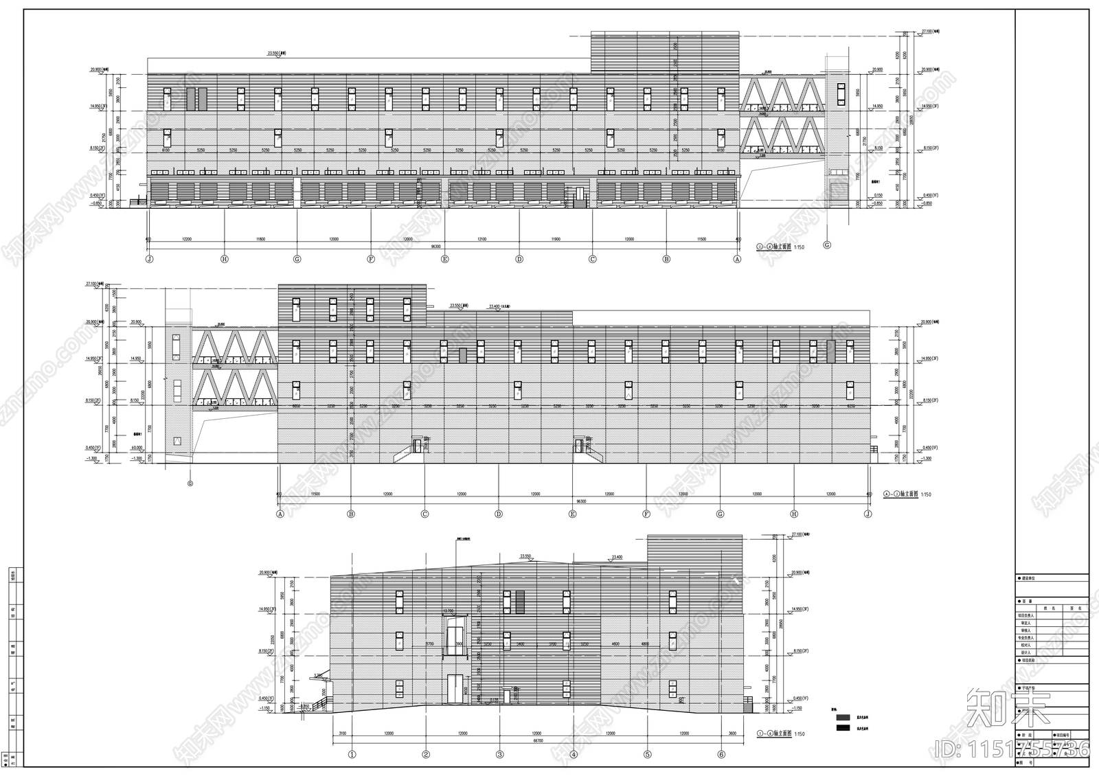 现代化物流配送中心建筑cad施工图下载【ID:1151755736】