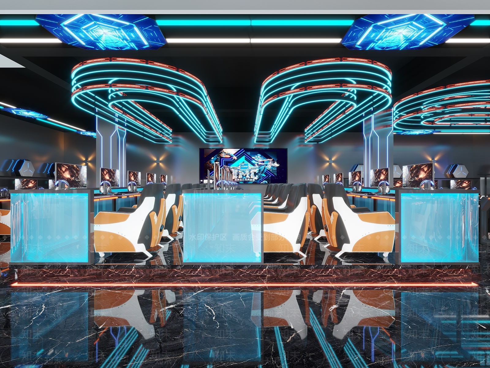 现代网吧网咖3D模型下载【ID:1151755790】