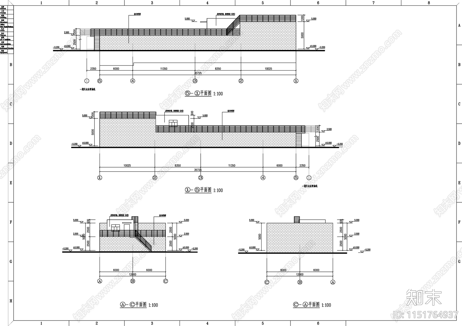 某碳酸饮料公司废水处理池建筑cad施工图下载【ID:1151764937】