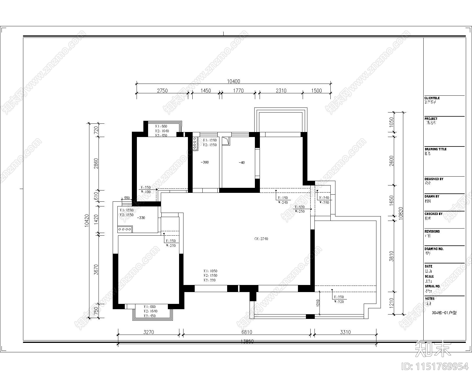 东莞颐龙湾户型总汇施工图下载【ID:1151769954】