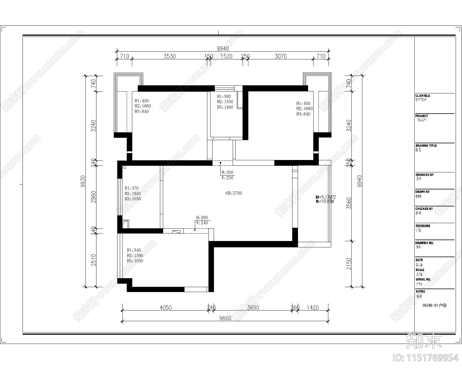 东莞颐龙湾户型总汇施工图下载【ID:1151769954】