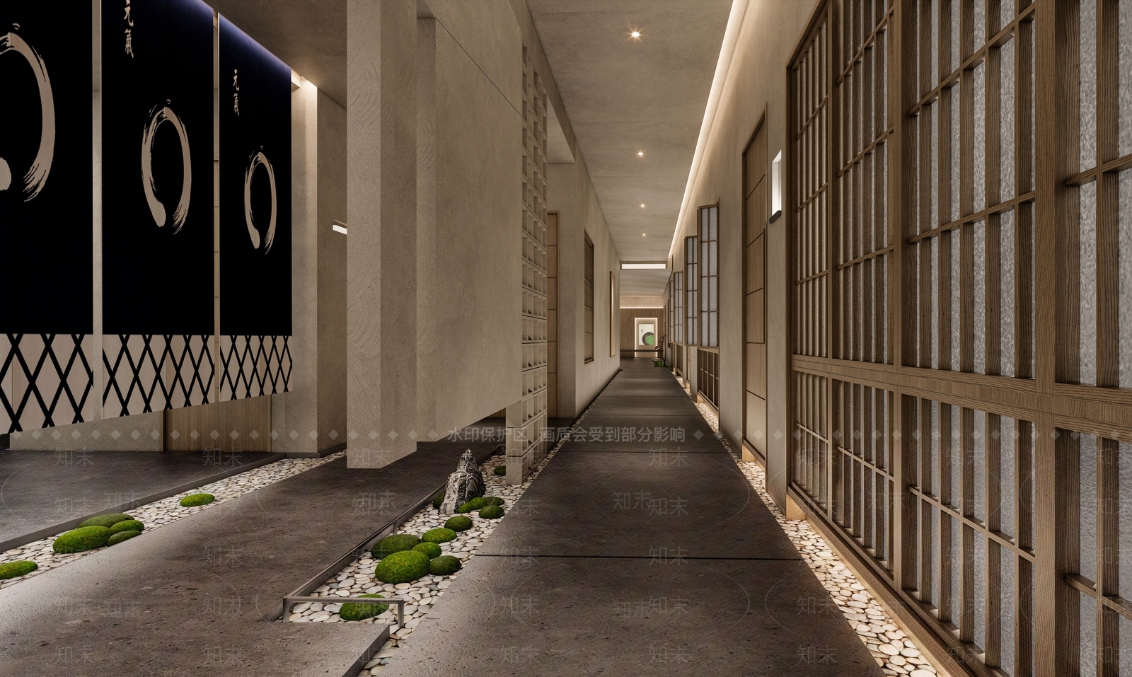 日式SPA会所SU模型下载【ID:1151772033】