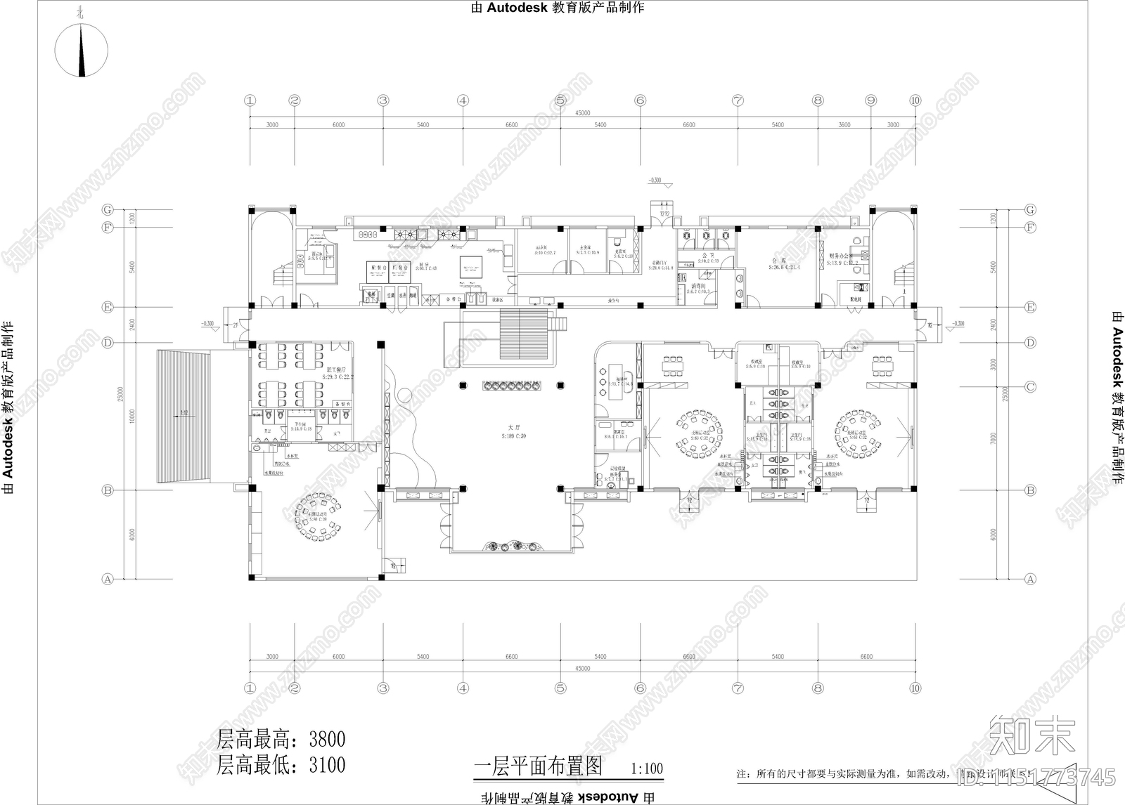 幼儿园整套cad施工图下载【ID:1151773745】