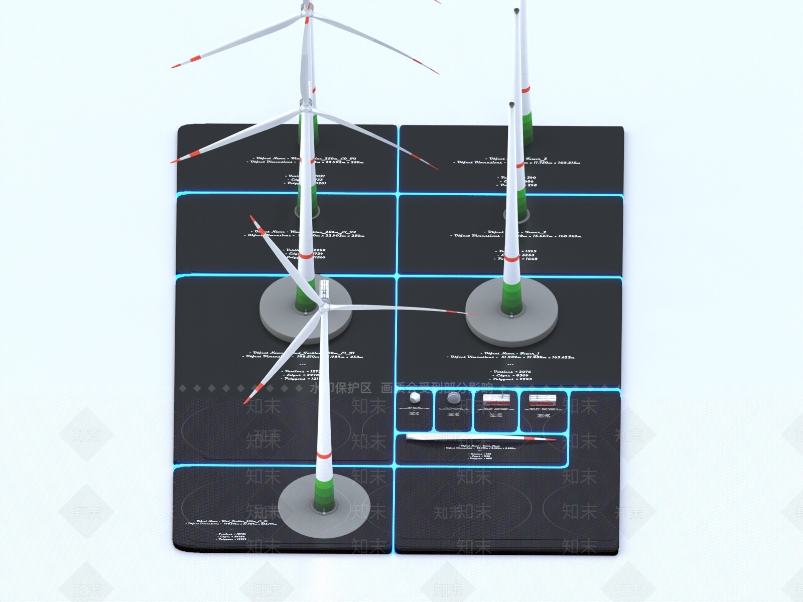 新能源风力发电机3D模型下载【ID:1151776542】