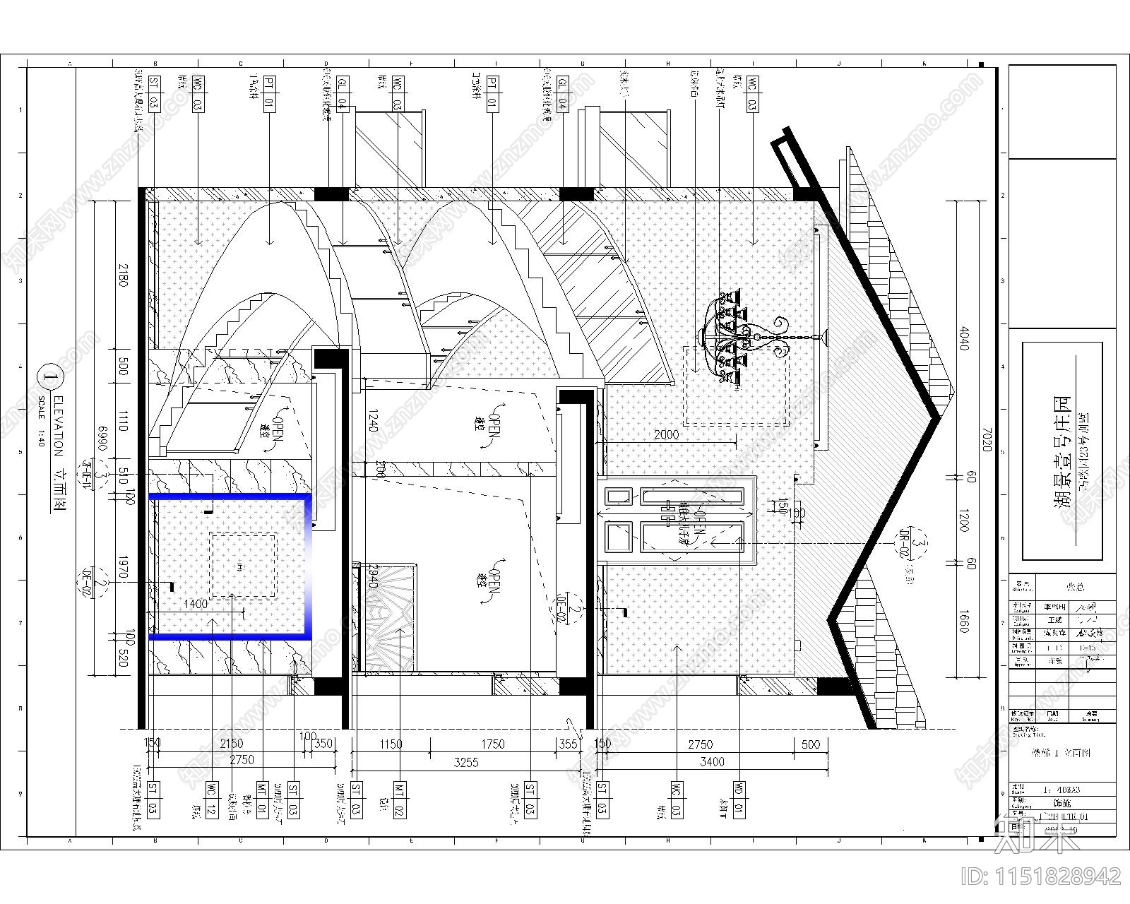 现代别墅深化cad施工图下载【ID:1151828942】