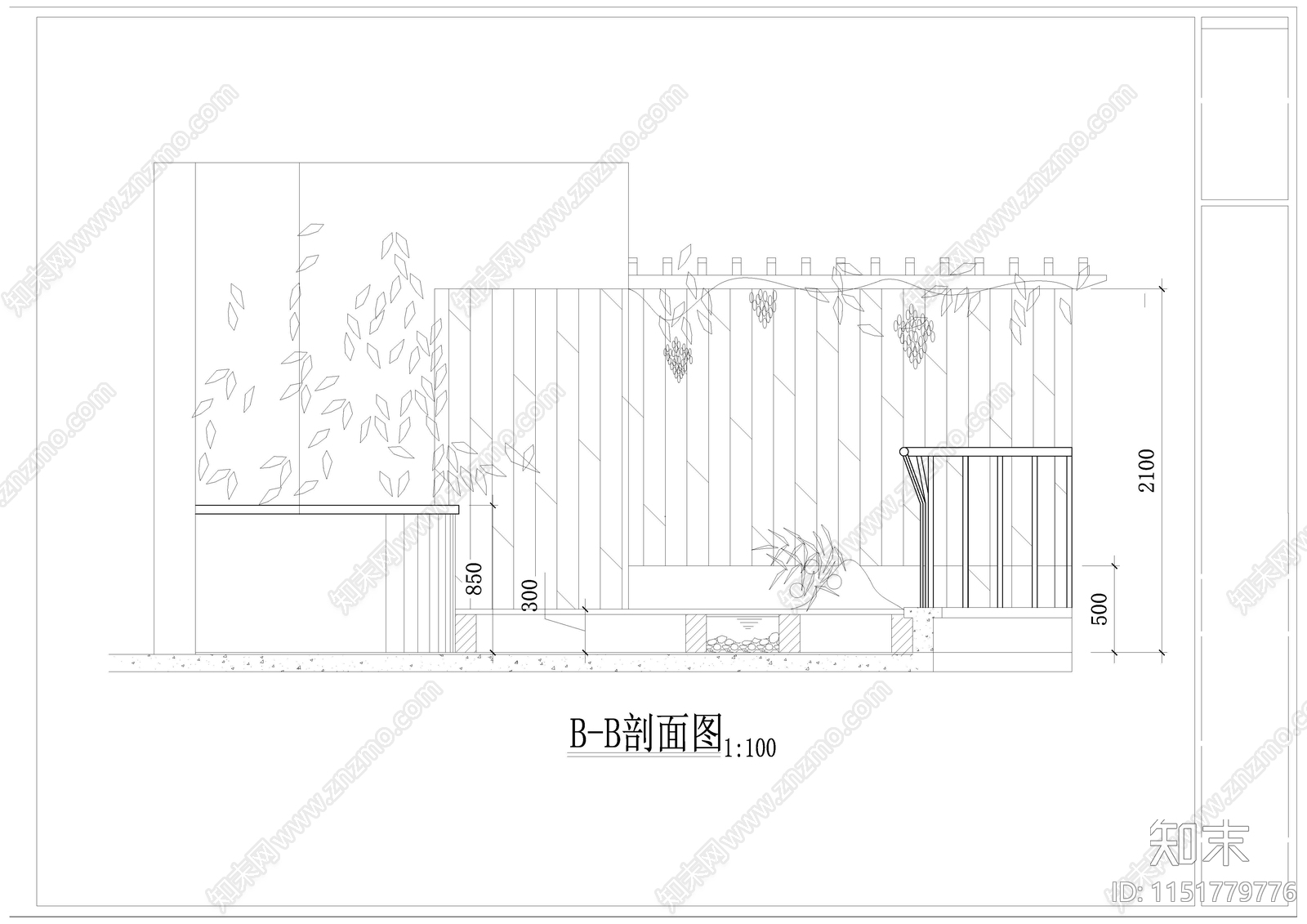 现代别墅庭院小花园喷泉水池小溪景观平面图施工图下载【ID:1151779776】