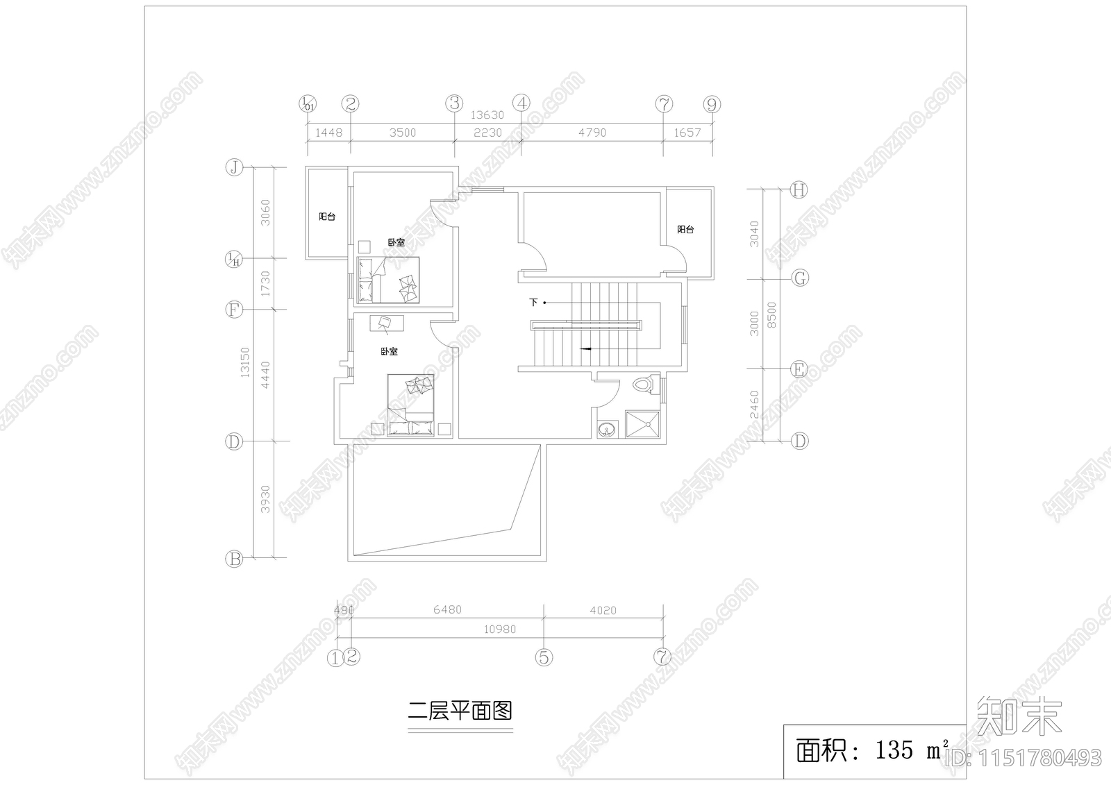 现代多套别墅室内布置平面图cad施工图下载【ID:1151780493】