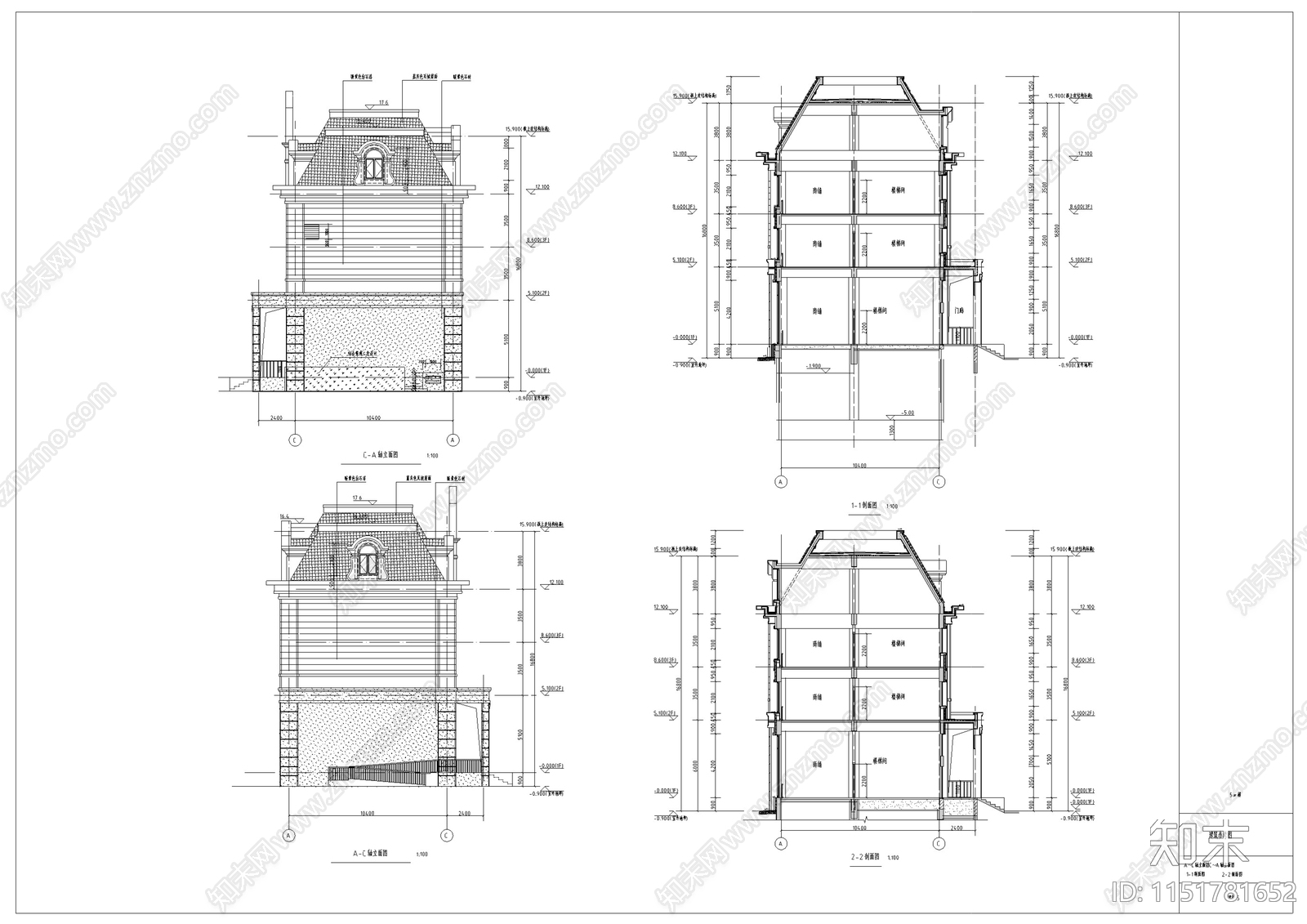 欧式商业街区建筑方案设计cad施工图下载【ID:1151781652】