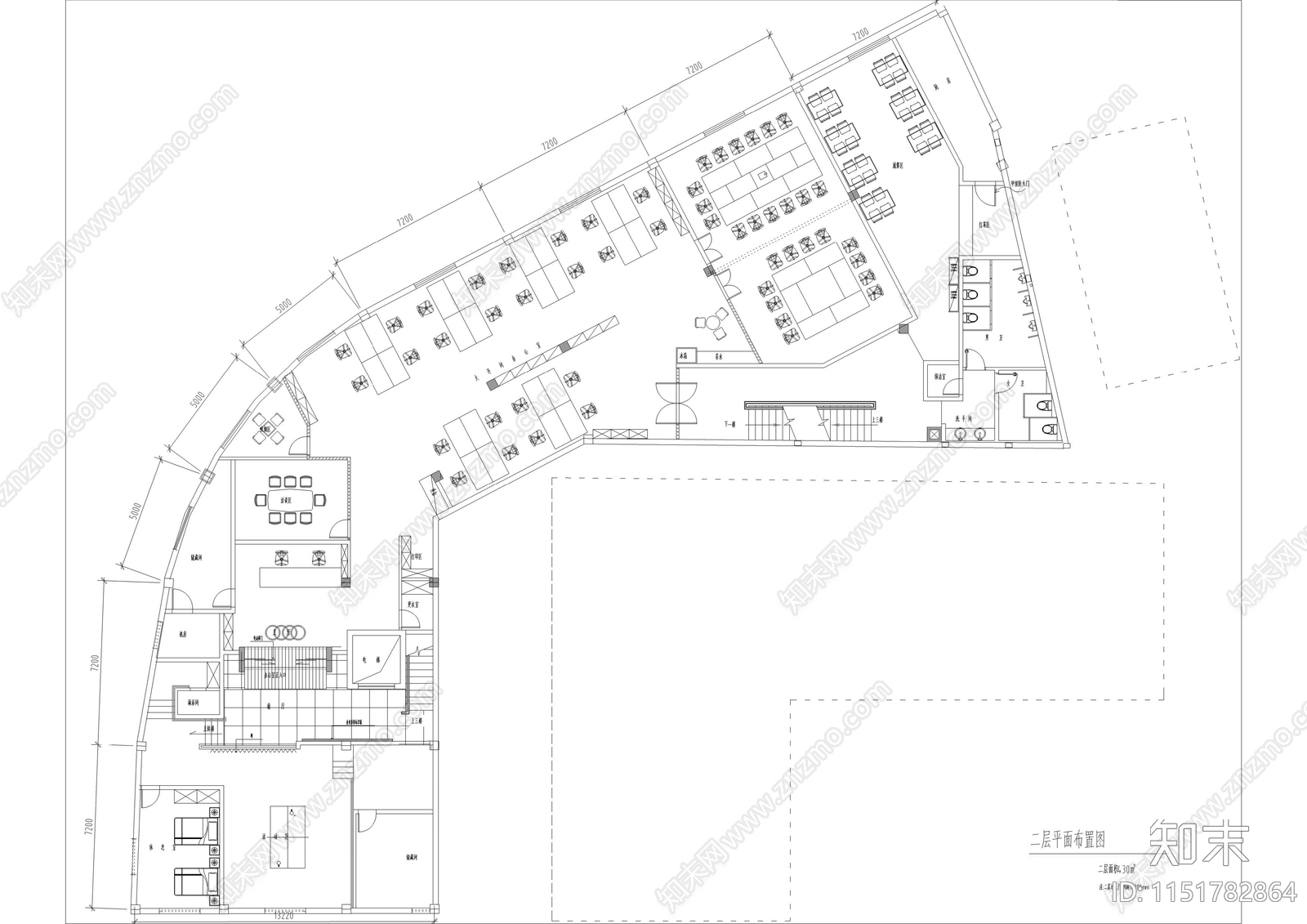 现代办公室空间立面图cad施工图下载【ID:1151782864】