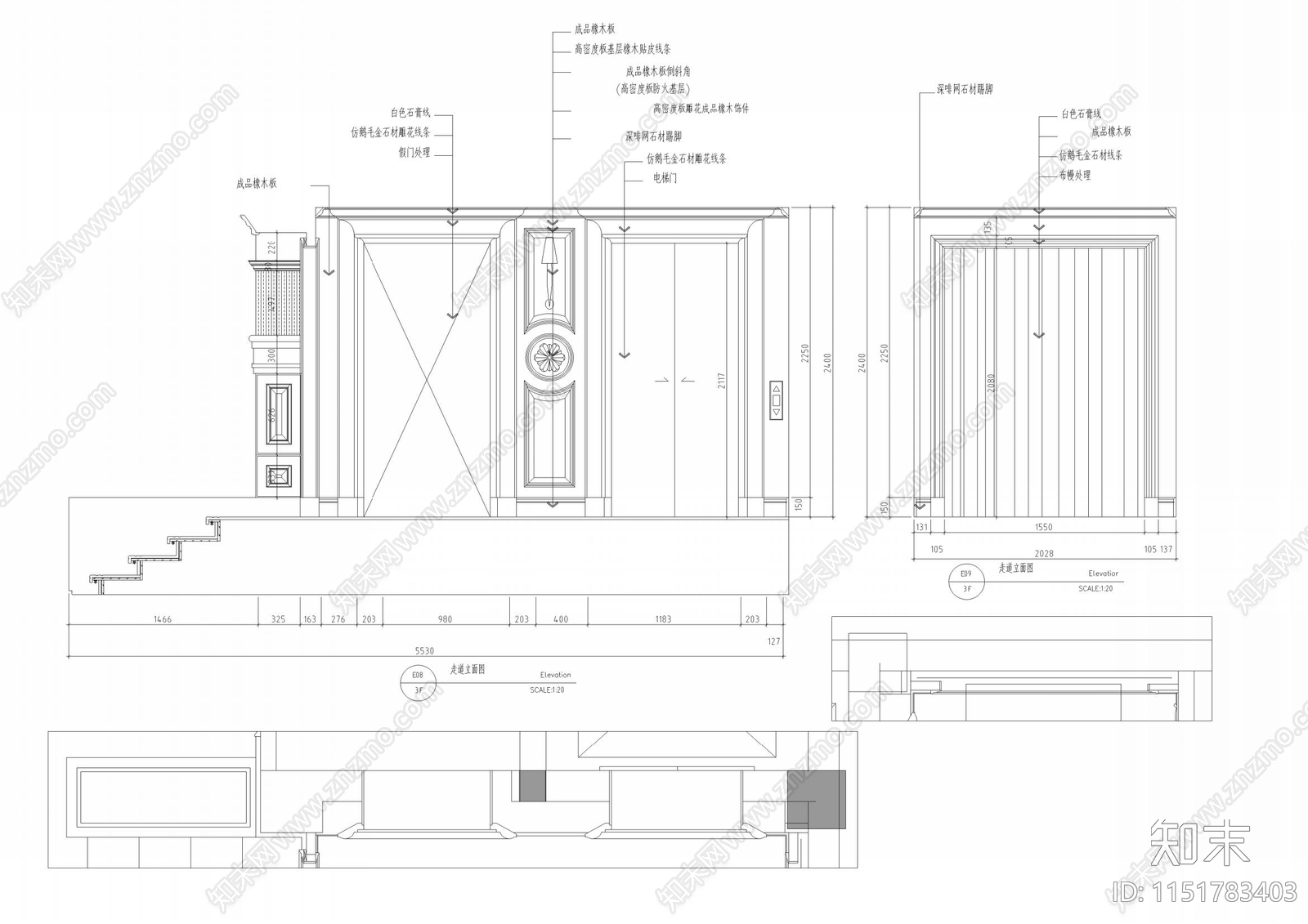 现代酒吧装饰cad施工图下载【ID:1151783403】