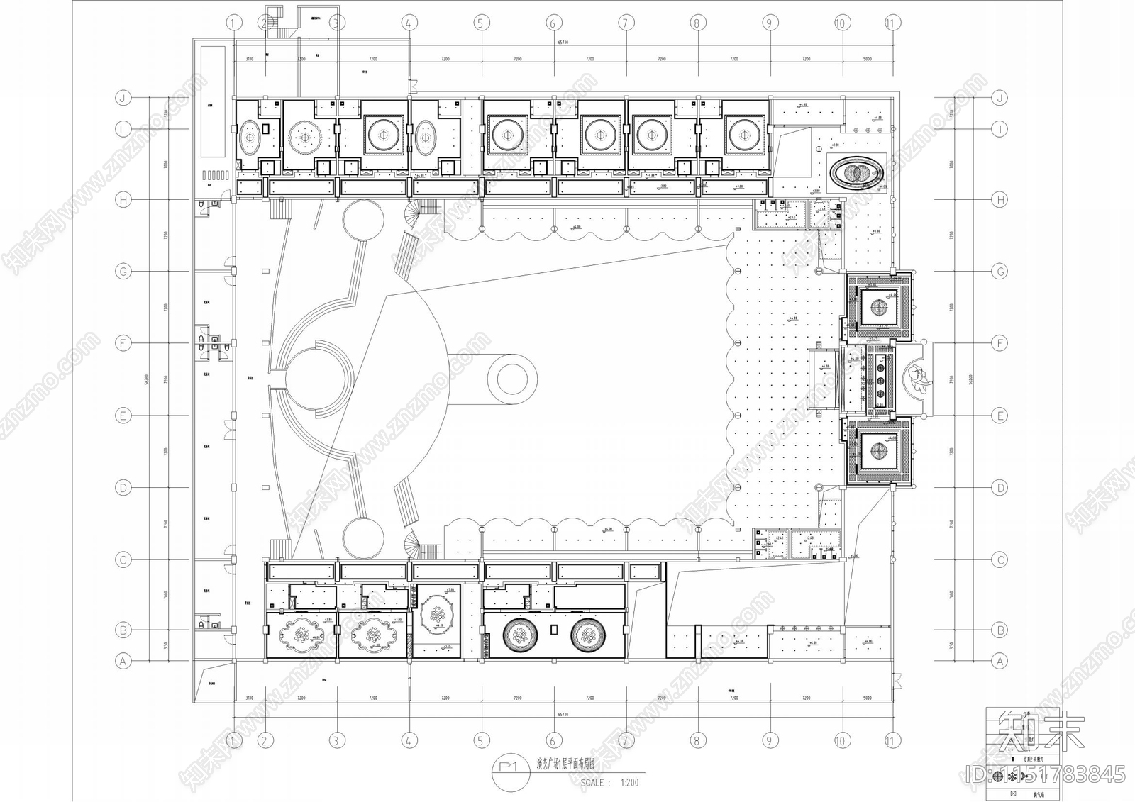 超全不夜城施工图立面图cad施工图下载【ID:1151783845】