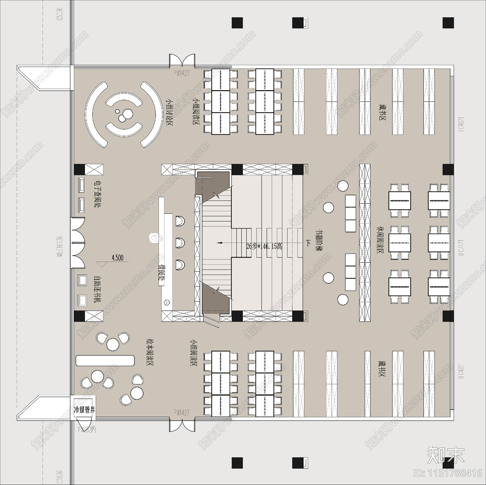 900m²cad施工图下载【ID:1151788416】