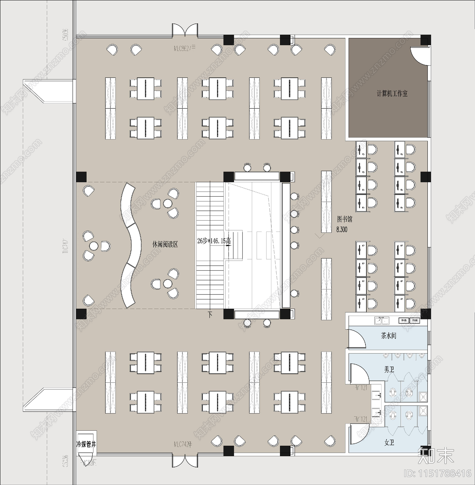 900m²cad施工图下载【ID:1151788416】