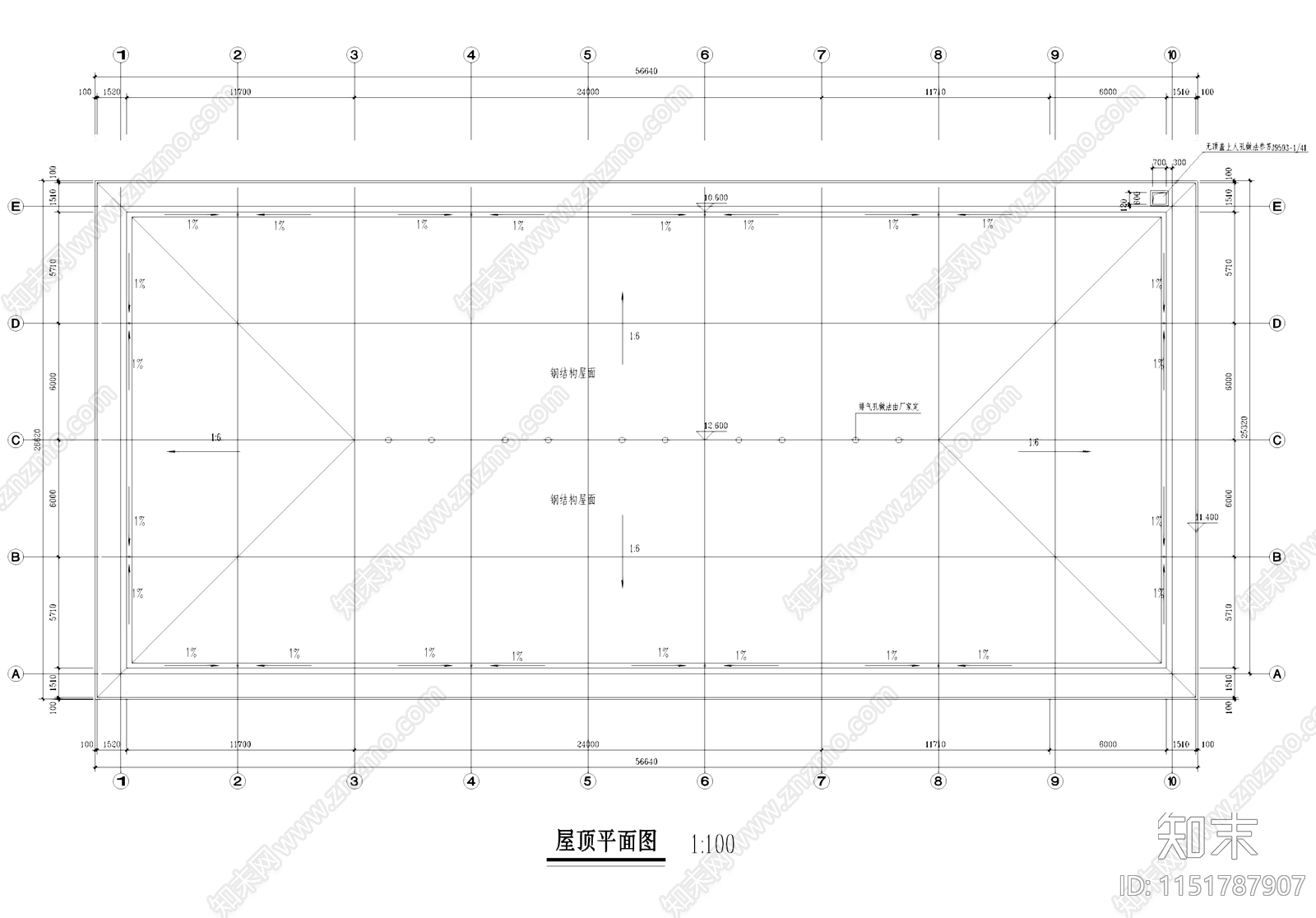 电力公司二层厂房车间工业建筑cad施工图下载【ID:1151787907】