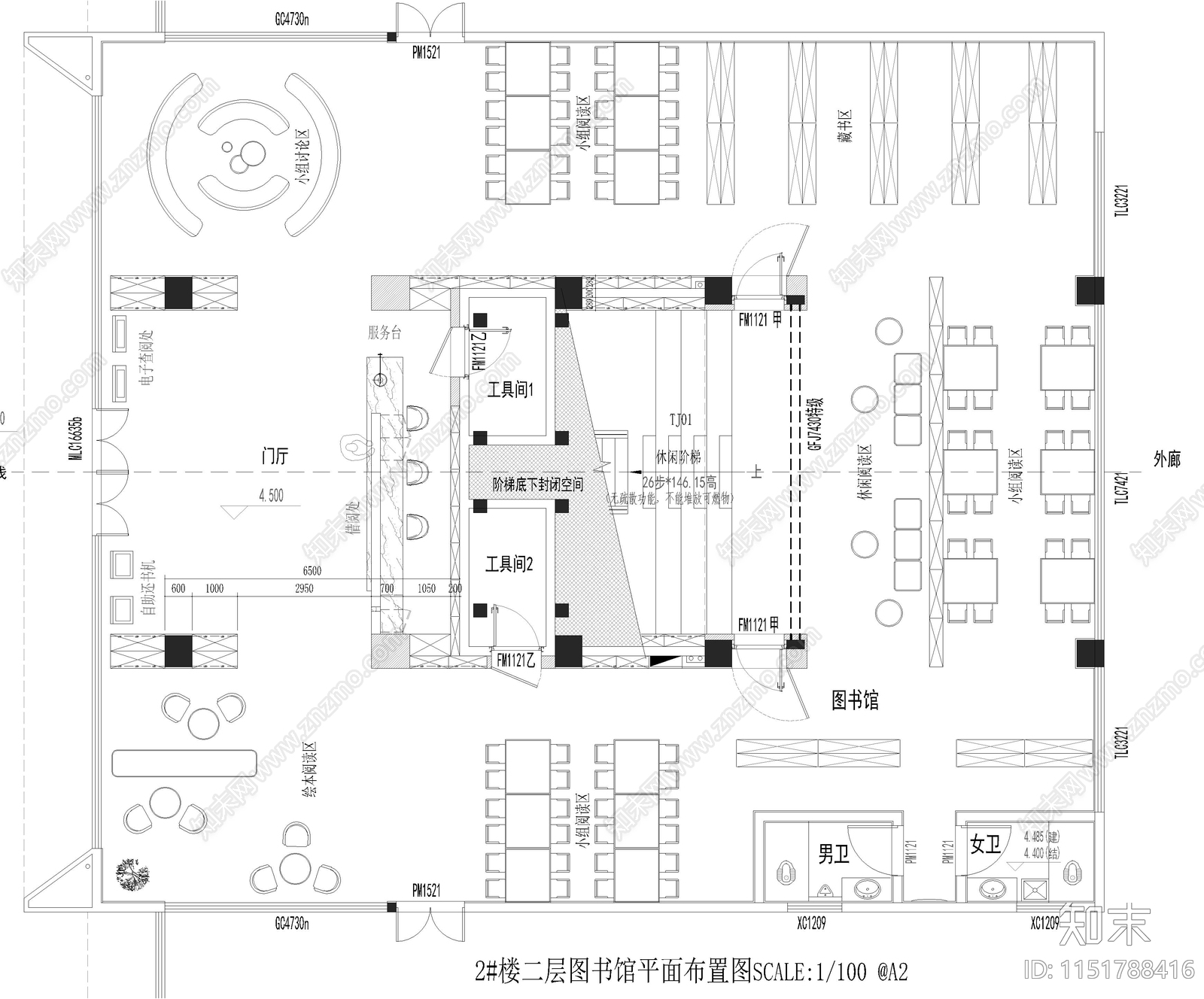 900m²cad施工图下载【ID:1151788416】