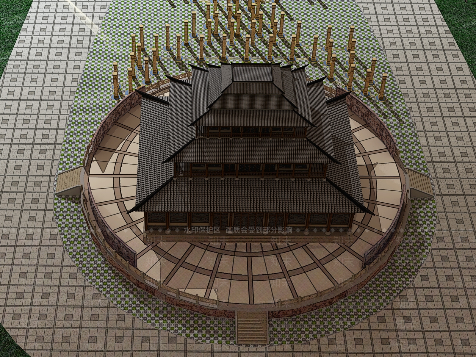 中式百家姓展览馆SU模型下载【ID:1151976523】