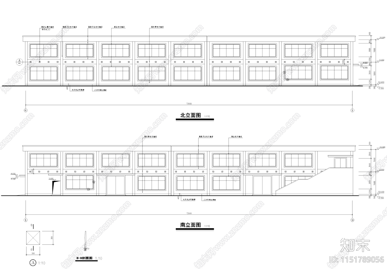 二层框架结构车间厂房工业建筑cad施工图下载【ID:1151789056】