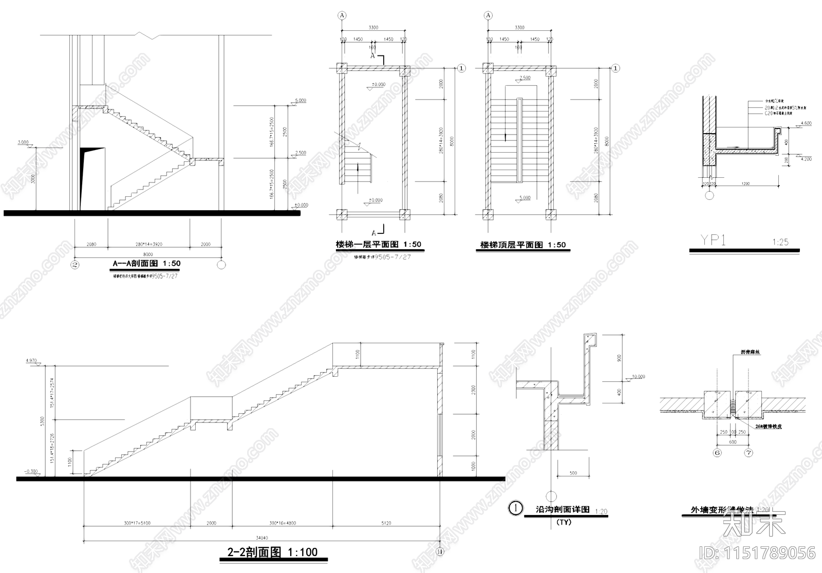二层框架结构车间厂房工业建筑cad施工图下载【ID:1151789056】