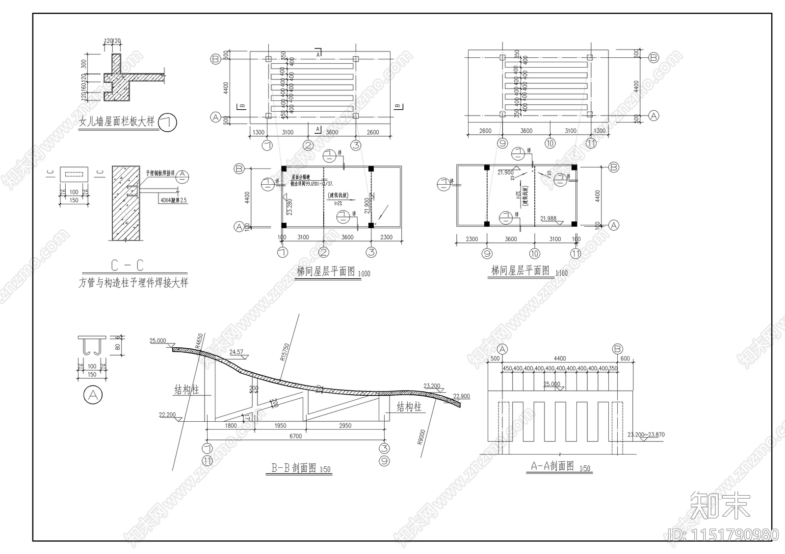 小学科技综合楼建筑图纸cad施工图下载【ID:1151790980】