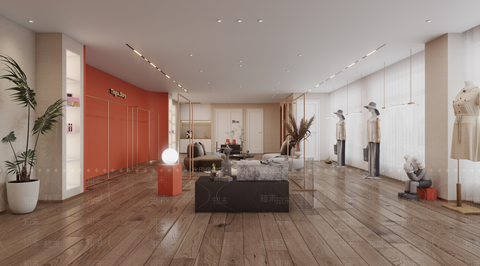 现代服装店3D模型下载【ID:1151792055】
