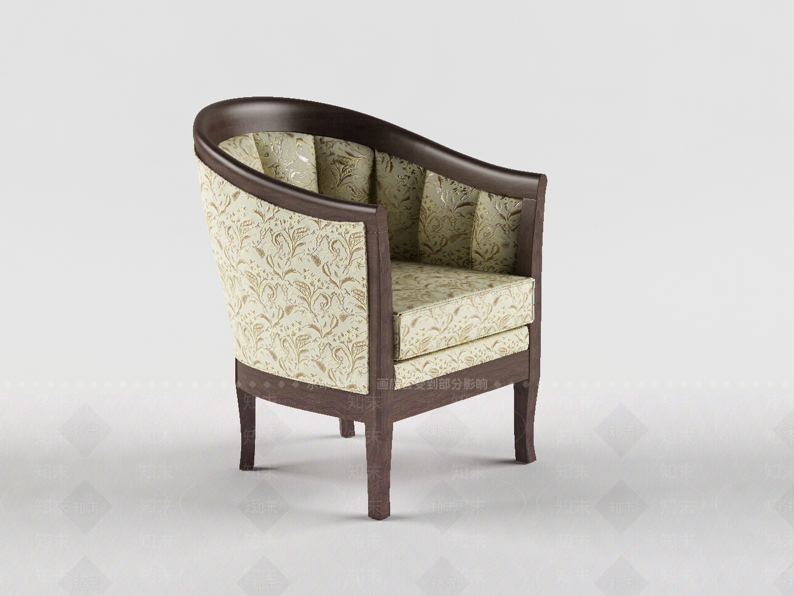 欧式古典单人沙发3D模型下载【ID:1151791219】