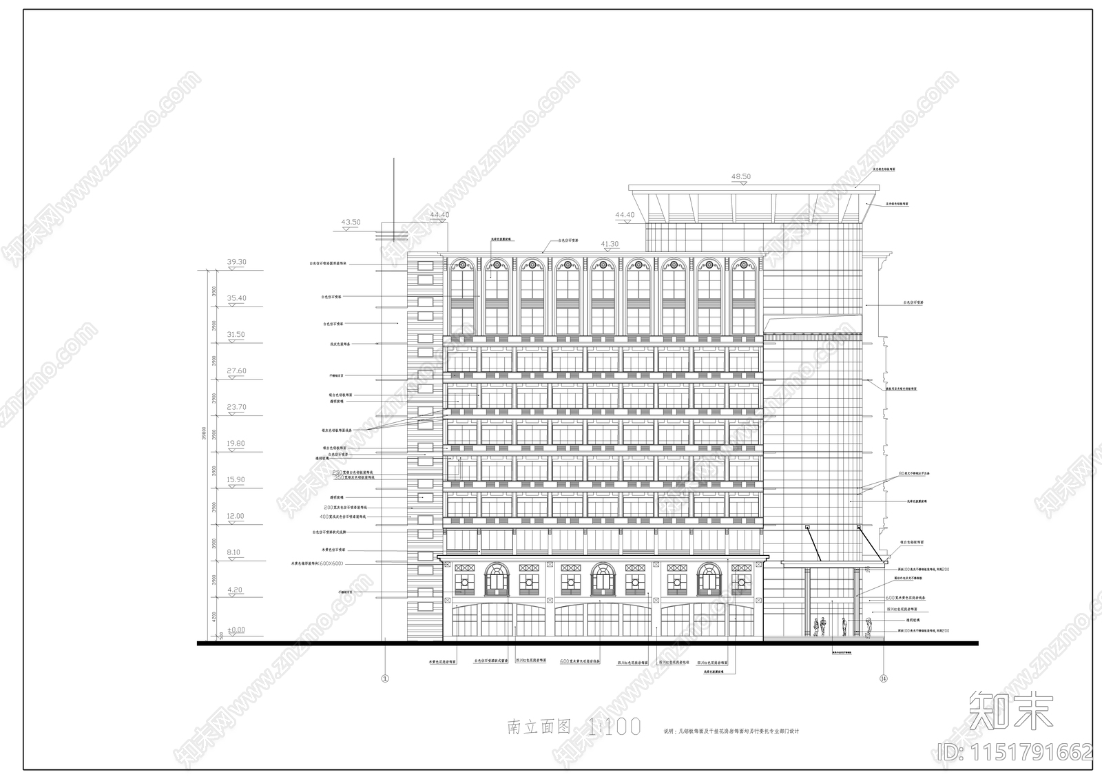 大学高层教学综合楼建筑cad施工图下载【ID:1151791662】