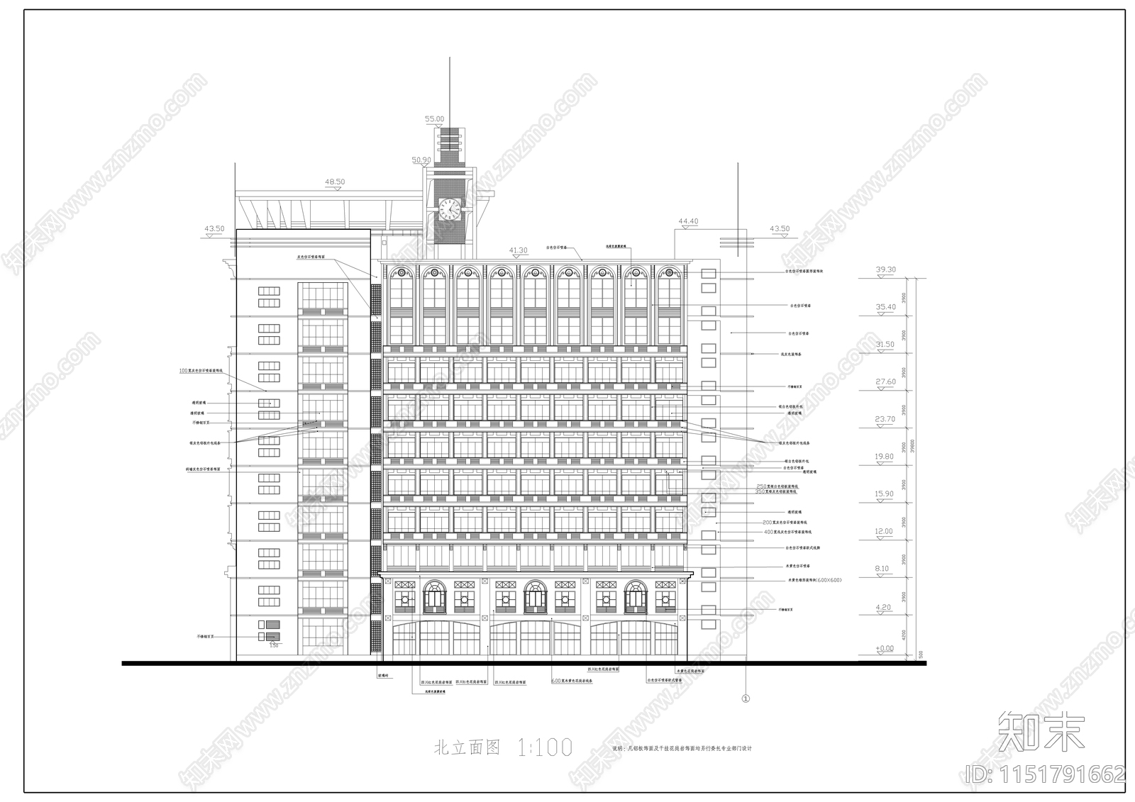 大学高层教学综合楼建筑cad施工图下载【ID:1151791662】