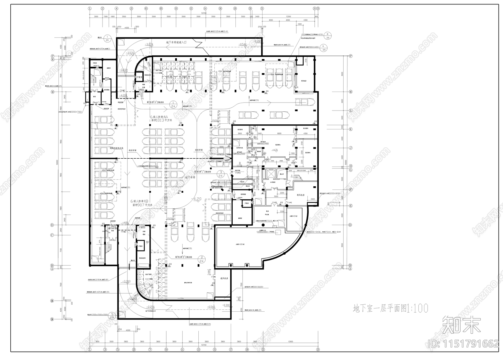 大学高层教学综合楼建筑cad施工图下载【ID:1151791662】