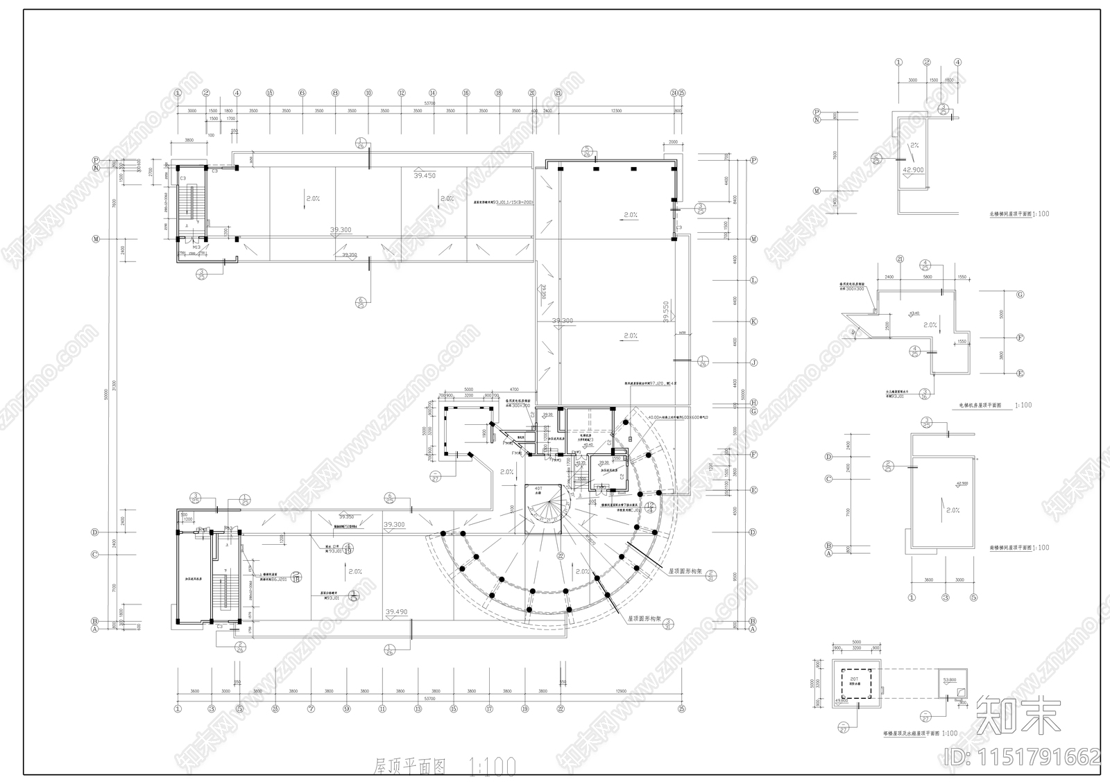 大学高层教学综合楼建筑cad施工图下载【ID:1151791662】