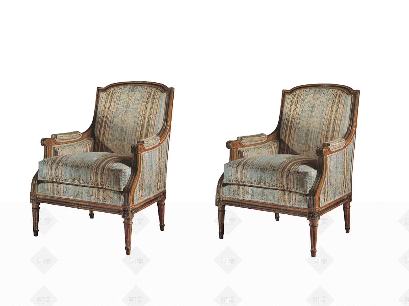 欧式古典单人沙发3D模型下载【ID:1151791786】