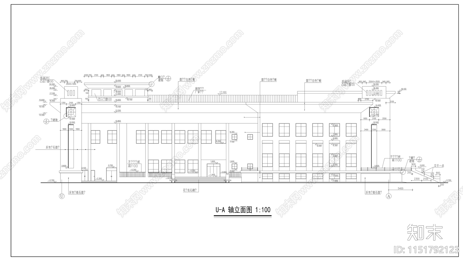 大学礼堂建筑cad施工图下载【ID:1151792123】