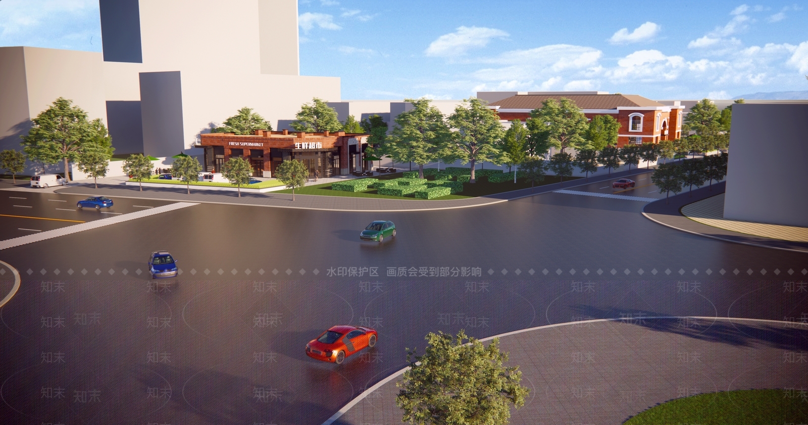 现代便民农贸市场SU模型下载【ID:1151809649】