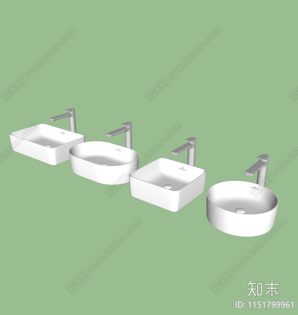 洗面盆SU模型下载【ID:1151799961】